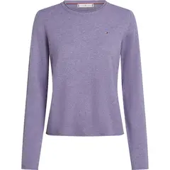 TOMMY HILFIGER - Saco gris de lana con cuello redondo