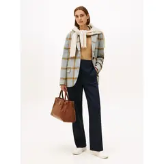 TOMMY HILFIGER - Pantalón azul de pierna recta con corte amplio