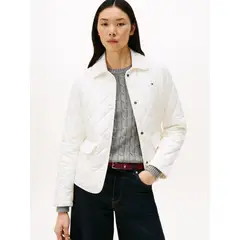 TOMMY HILFIGER - Chaqueta blanca acolchada con logo