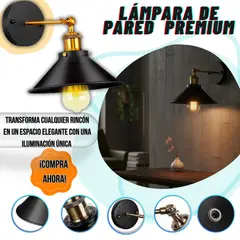 ILUMINATA - 2 LAMPARAS DE PARED ESTILO VINTAGE ELEGANTE CON BOMBILLO