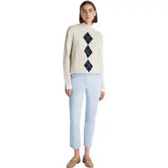 TOMMY HILFIGER - Pantalón celeste chino con logo