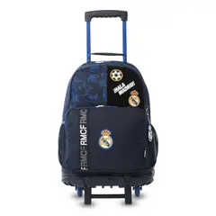 TOTTO - Morral Mochila Escolar Ruedas Real Madrid L Niño Azul