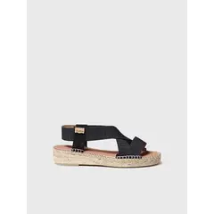 TONI PONS - Alpargatas negras para mujer sin tacón EIRE-TR