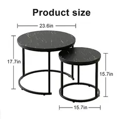GENERICO - Mesa Decorativa para Sala Vidrio Templado Estructura Metalica