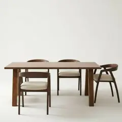 22 GRADOS DECORACION - Juego de comedor Nouvo + 4 Sillas en Roble 160cm x 70cm