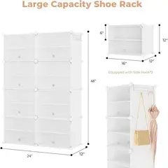 GENERICO - Zapatero organizador de 8 niveles armario de entrada de almacenamiento