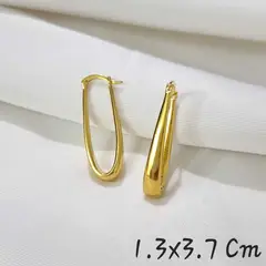 STAINLESS STEEL - Aretes Candongas Alargadas En Acero Inoxidable Elegante