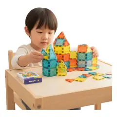 GENERICO - Fichas Magnéticas Bloques Construcción 55 Piezas