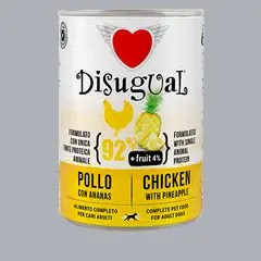 GENERICO - Disugual Dog Fruit Alimento Húmedo Perros Pollo y Piña 400gr