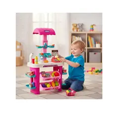 GENERICO - Kit De Supermercado De Juguete Con Canasta Caja Y Comida