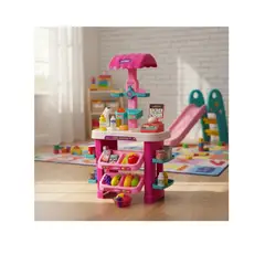 INFANTILES CAJUROMIX - Kit De Supermercado De Juguete Con Canasta Caja Y Comida