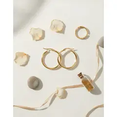 STAINLESS STEEL - Aretes Candongas Aros 4 cm En Acero Inoxidable Elegante