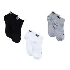 PUMA - Medias Deportiva Plain Quarter 3P Multicolor Para Niños