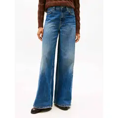 TOMMY HILFIGER - Jeans azul anchos de talle alto de estilo setentero