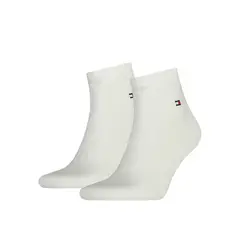 TOMMY HILFIGER - Pack blanco de dos pares de medias tobilleras