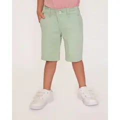 GENERICO - BERMUDA DE DRIL NIÑO VERDE MENTA