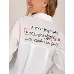 JULIANA SANCHEZ - Camisa Vivir el momento - Blanco