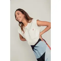 JULIANA SANCHEZ - Camiseta Bolsillos - Marfil