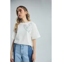 JULIANA SANCHEZ - Camiseta Brillas bonito - Marfil