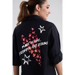 JULIANA SANCHEZ - Sobrecamisa Made of love - Azul