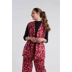 JULIANA SANCHEZ - Chaleco There for you - Vinotinto