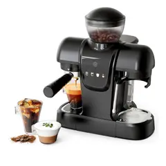 OSTER - Cafetera Capuchino Expresso Cafe Latte Moca 19 Bar 1500w Negro 110