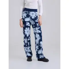 JULIANA SANCHEZ - Pantalón Tejido garden - Azul