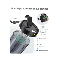 OEM - Pastillero portatil organizador de suplementos y medicamentos