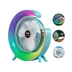 GENERICO - Ventilador Portátil De Escritorio Led Recargable