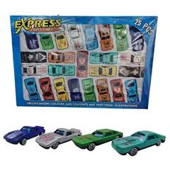 GENERICO - Carros Colección Carreras X 25 Autos Juguetes Niños Azul