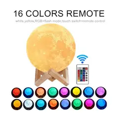 GENERICO - Lámpara de luna - Luz nocturna de luna 3D