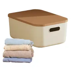 GENERICO - Caja de Almacenamiento con Tapa Plástico PP Apilable y Portátil