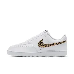NIKE - Tenis Mujer Lifestyle Court Vision Low White Leopard Blanco