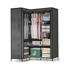 GENERICO - Closet Armario Esquinero Portátil con 8 Estantes