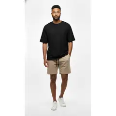 BELIFE - Camiseta oversize negro para hombre