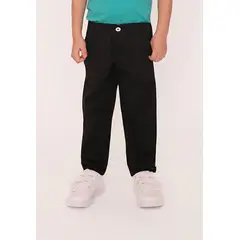 GENERICO - PANTALON DE DRILL NIÑO NEGRO