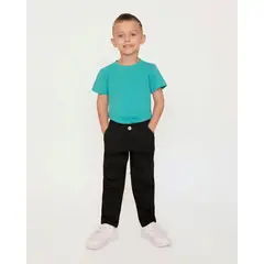 BALLESTA KIDS - Pantalón Drill Slim Niño Negro