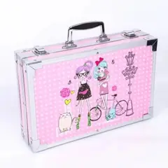 GENERICO - Set de Arte Metálico de 145 Piezas KBX-145 Rosa