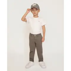 GENERICO - PANTALON DE DRILL NIÑO GRIS