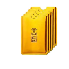 GENERICO - Protector De Seguridad Rfid Para Tarjetas Bancarias 5 Unids DORADO