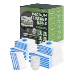 INNOVA - Bolsas Herméticas Colemoly Zkddb15 Reutilizables Con Bomba Eléctrica Paquete 15 Tamaños Variados