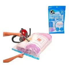 INNOVA - Pack 6 Bolsas Al Vacío Cim Para Ropa Y Colchas 60x80cm Reutilizables