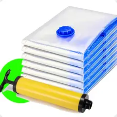 INNOVA - Kit De Bolsas Al Vacío Con 6 Unidades Para Maleta Juego De Ropa De Cama De Viaje Y Bomba Tamaño 50 X 60