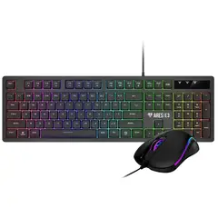 GAMDIAS - Combo Gamer Teclado y Mouse ARES E3 Inglés