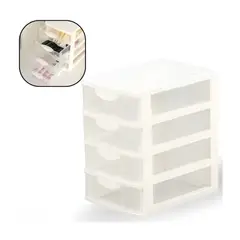 GENERICO - Cajonero Organizador Plástico de 4 Niveles – Multiusos