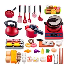DISTRIBUCIONES GUZ - Accesorios Cocina de Juguetes para Niñas 61 Piezas