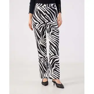 PATPRIMO - Pantalón Estampado Ajuste Recto  Para Mujer Negro
