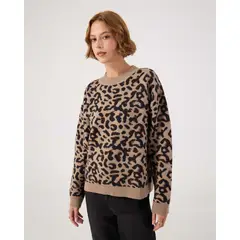PATPRIMO - Camiseta Básico Escote Redondo  Para Mujer Café