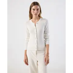 PATPRIMO - Saco Para Mujer Cardigan Color Blanco Marca #30330667