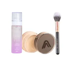 ATENEA - Polvos Sueltos + Brocha Y Fijador De Maquillaje